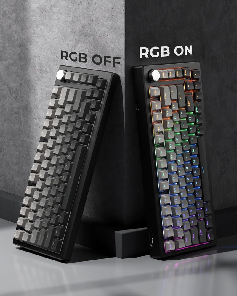 SDYZ x XVX Shine Through PBT Keycaps, Keycaps 60 75 100 Percent OEM Profile, Doubleshot Custom Key caps Set for 61/64/68/84/87/100/104/108 Gaming Mechanical Keyboard, Gradient Gray - Image 2